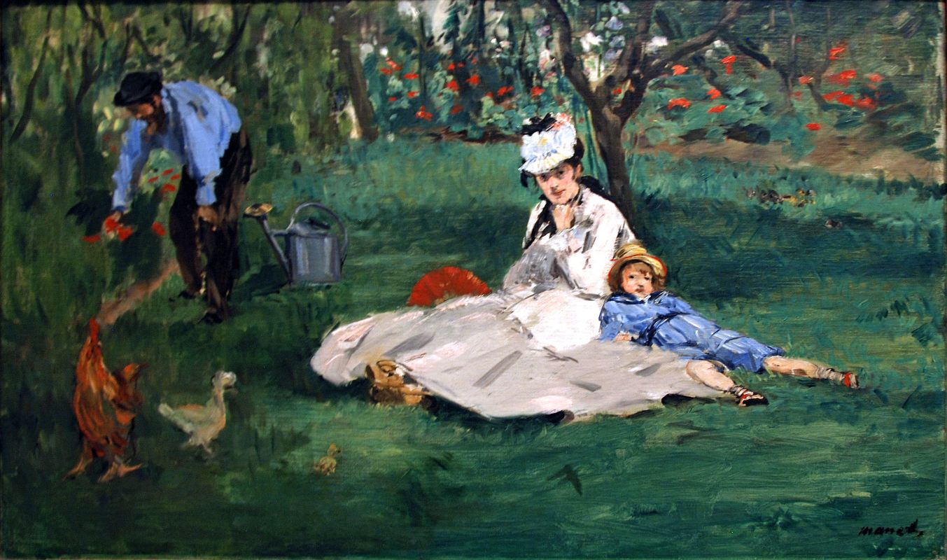 Top Met Paintings After 1860 18 Edouard Manet Monet Family in Their Garden at Argenteuil